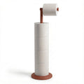 ZISH Toilet Roll Holder Free Standing - Reddish Brown