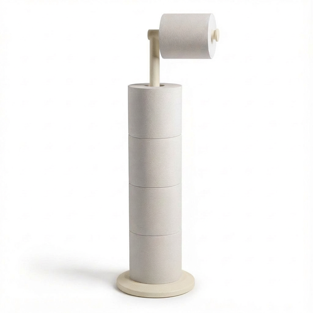 ZISH Toilet Roll Holder Free Standing - Cream