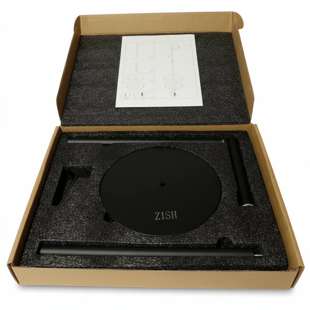 ZISH Toilet Roll Holder Free Standing - Stainless Steel Bathroom Toilet Paper Organizer and Dispenser – No Drill Toilet Roll Stand Freestanding - Up to 5 Toilet Roll Storage, Black