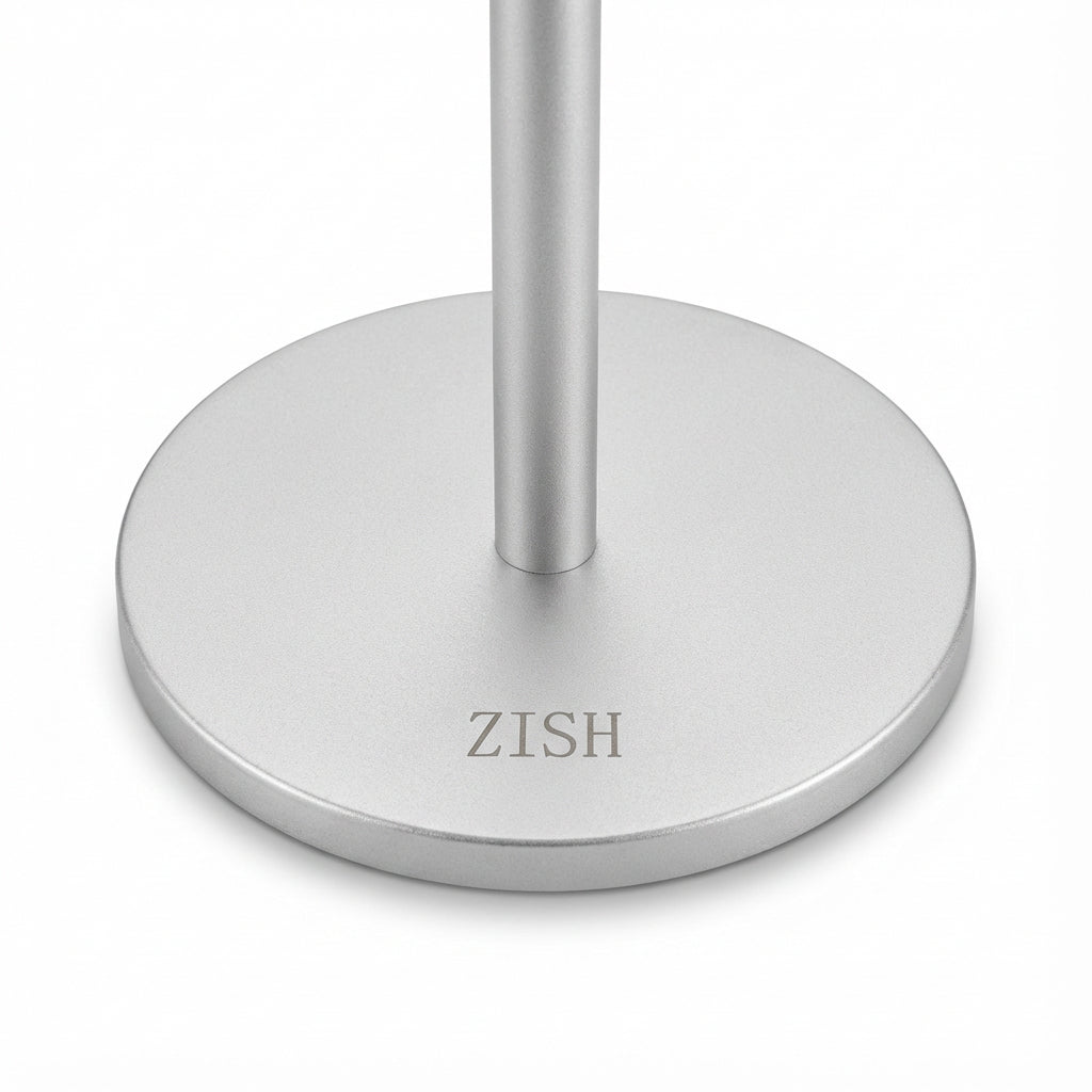 ZISH Toilet Roll Holder Free Standing - Stainless Steel Bathroom Toilet Paper Organizer and Dispenser – No Drill Toilet Roll Stand Freestanding - Up to 5 Toilet Roll Storage, Silver