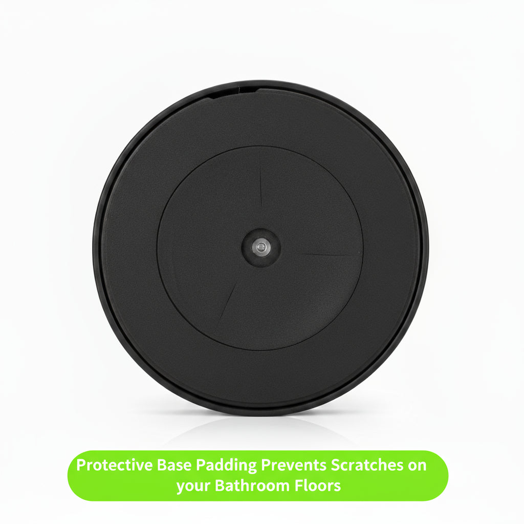 ZISH Toilet Roll Holder Free Standing - Stainless Steel Bathroom Toilet Paper Organizer and Dispenser – No Drill Toilet Roll Stand Freestanding - Up to 5 Toilet Roll Storage, Black