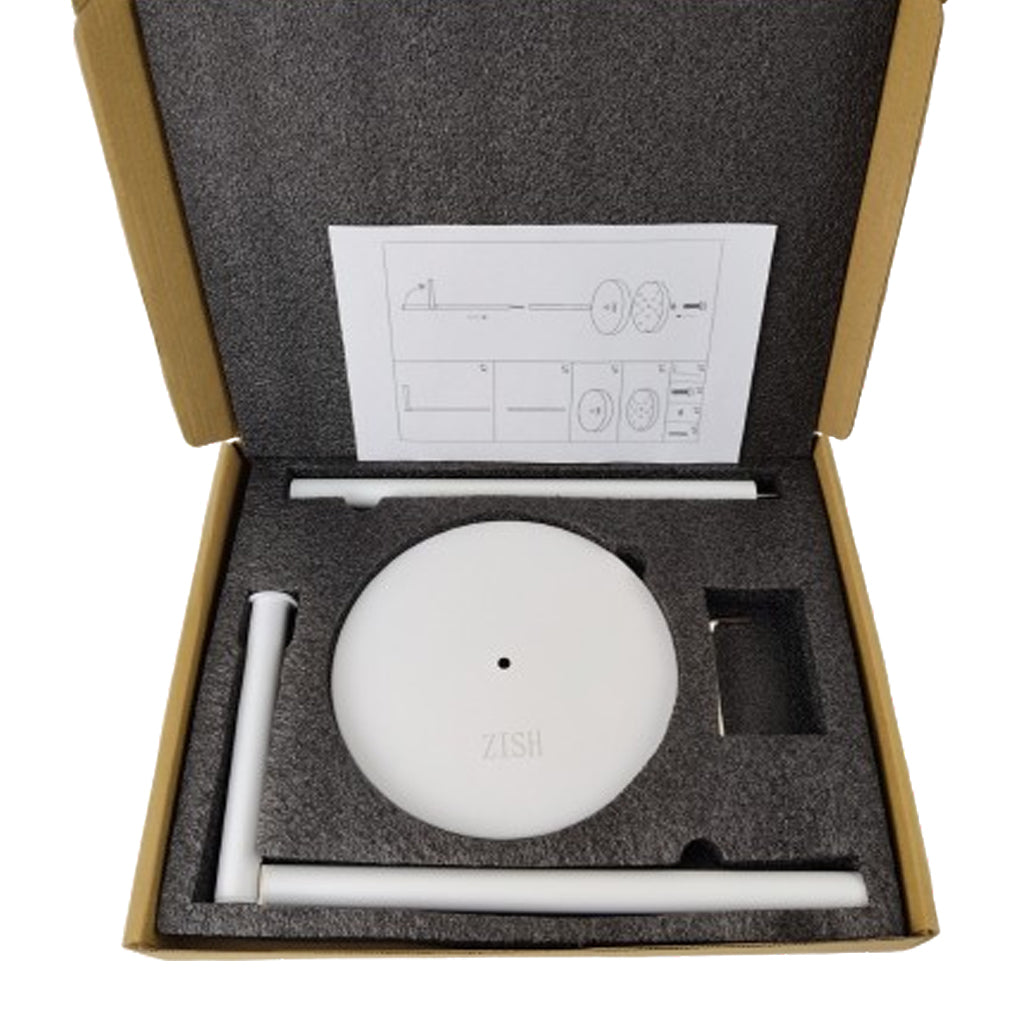 ZISH Toilet Roll Holder Free Standing - Stainless Steel Bathroom Toilet Paper Organizer and Dispenser – No Drill Toilet Roll Stand Freestanding - Up to 5 Toilet Roll Storage, White